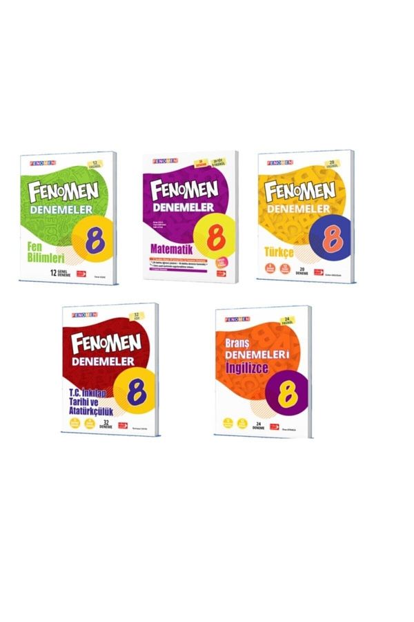 Fenomen Denemeler 8.sınıf Fen-mat-türkçe-ınkılap-ingilizce Set
