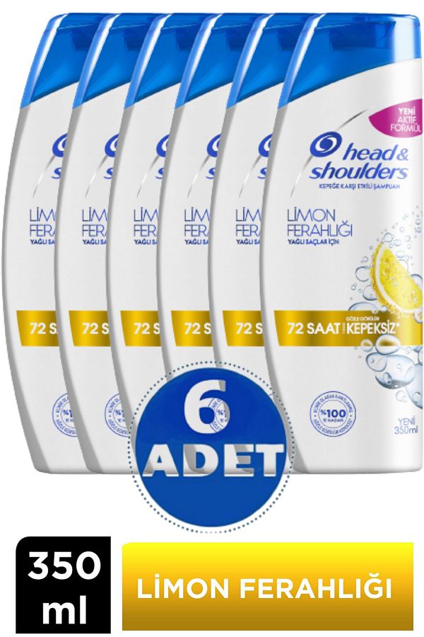 Limon Ferahlığı Kepeğe Karşı Etkili Şampuan 350 ml 6 Adet