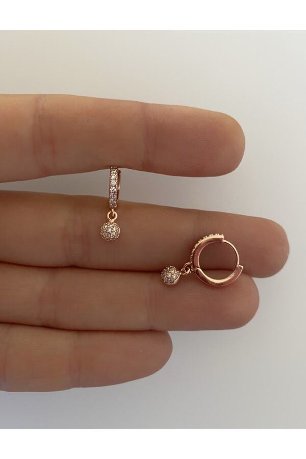 Zirkon Taşlı Helix Tragus Lobe Kıkırdak Uyumlu Sallantılı Halka Piercing Küpe