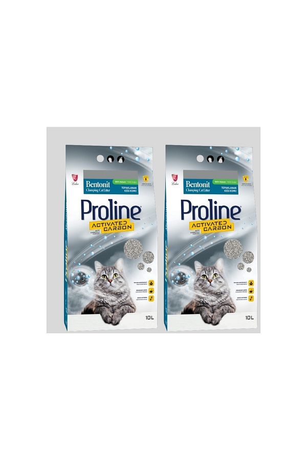 Aktif Karbonlu Topaklanan Kedi Kumu 10 Lt X 2 Adet