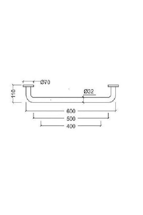 Bedensel Engelli Düz Tip 40 cm Tutunma Barı Q 32 Inox_2