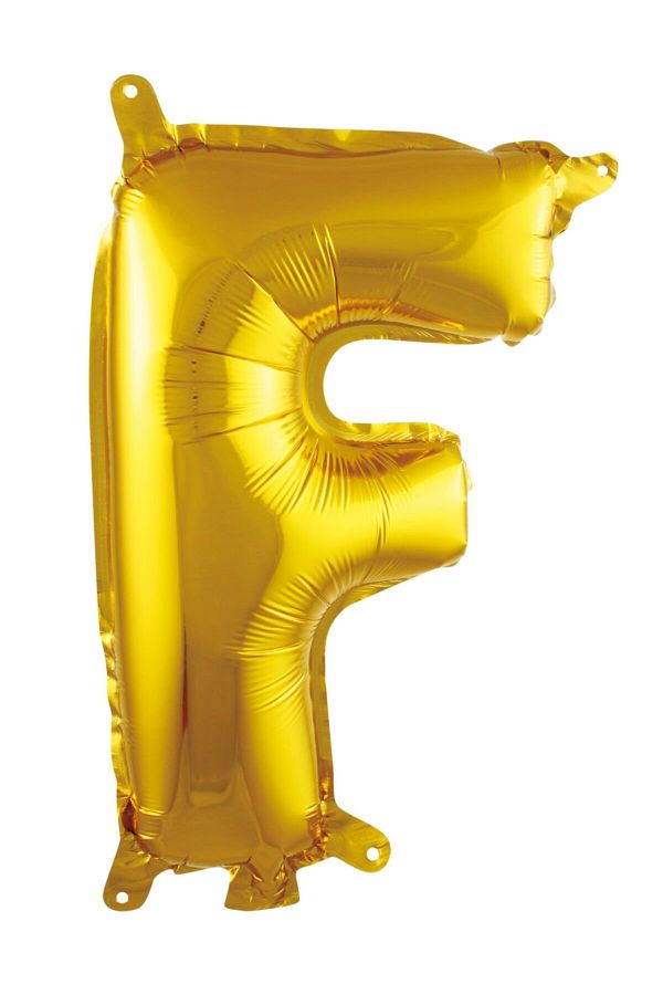 "f" Harfi Gold Renk Folyo Balon - 16 Inch (40 Cm)