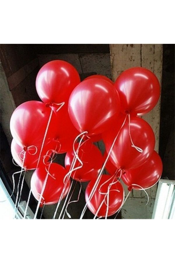 20 Adet Metalik Kırmızı Uçan Özellikli Balon