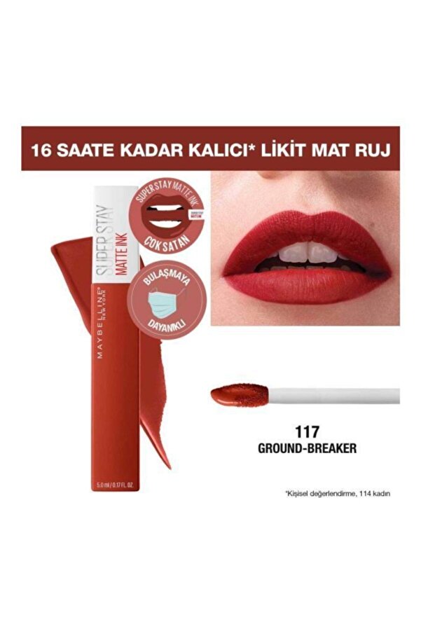 Super Stay Matte Ink City Edition Likit Mat Ruj - 117 Ground-breaker_6