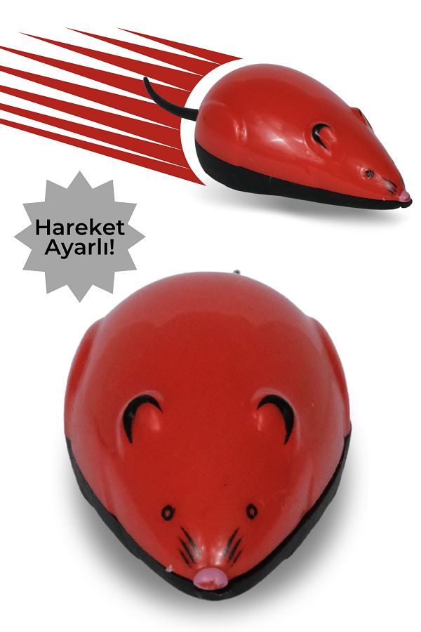 Çek Bırak Fare Kedi Oyuncağı Hareketli Oyuncak