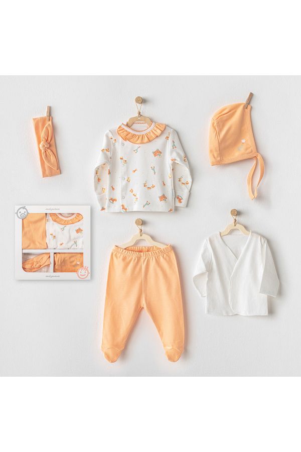 Bebek Hastane Cıkısı 5 Pcs Newborn Set Cute Playmate