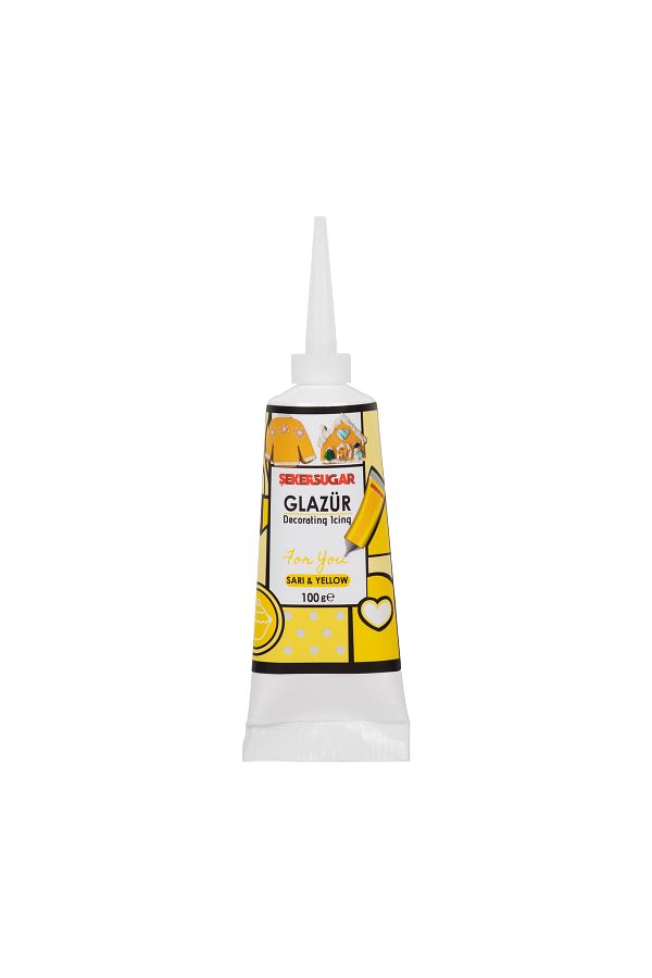 Şeker Sugar Sarı Renk Glazür 100 Gr