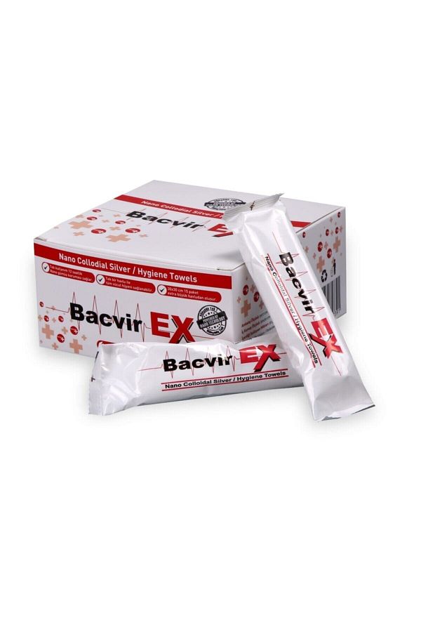 Bacvirex Nano Kolodial Gümüş Hijyen Havlusu (30x30 Cm - Kutu 15 Adet)_7