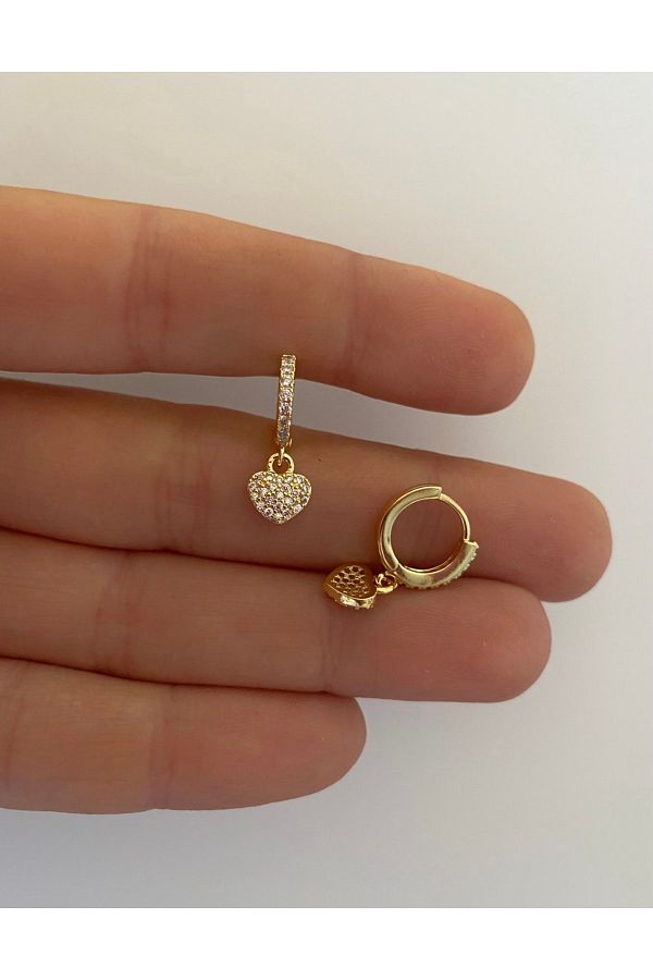 Cerrahi Çelik Tragus Helix Lobe Rook Uyumlu Zirkon Taşlı Sallantılı Halka Piercing