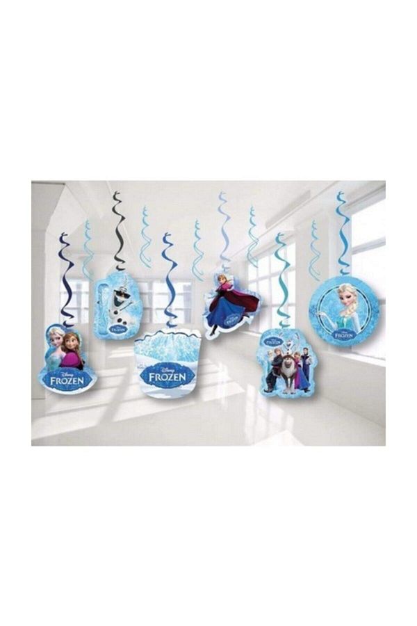 Frozen Elsa Karlar Ülkesi Tavan Asma Yay Süsü 6 Adet