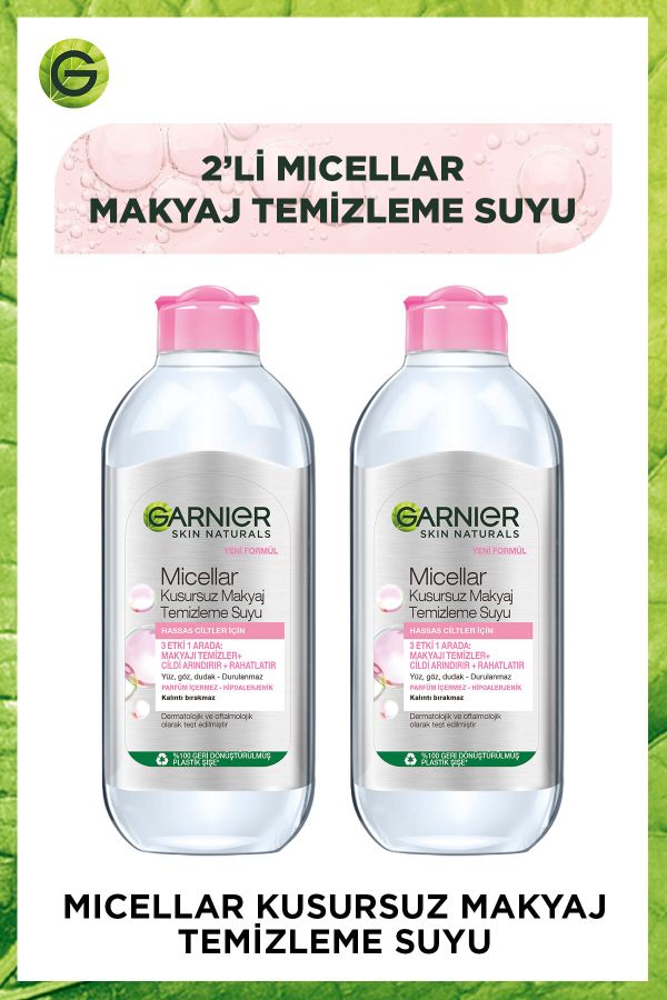 2'li Micellar Kusursuz Makyaj Temizleme Suyu 400 Ml