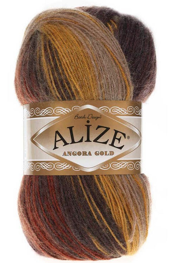 Angora Gold Batik 3379 Ebruli Ince Tiftik Yelek Şal Ipi 5 Yumak %20 Yün - %80 Akrilik_0