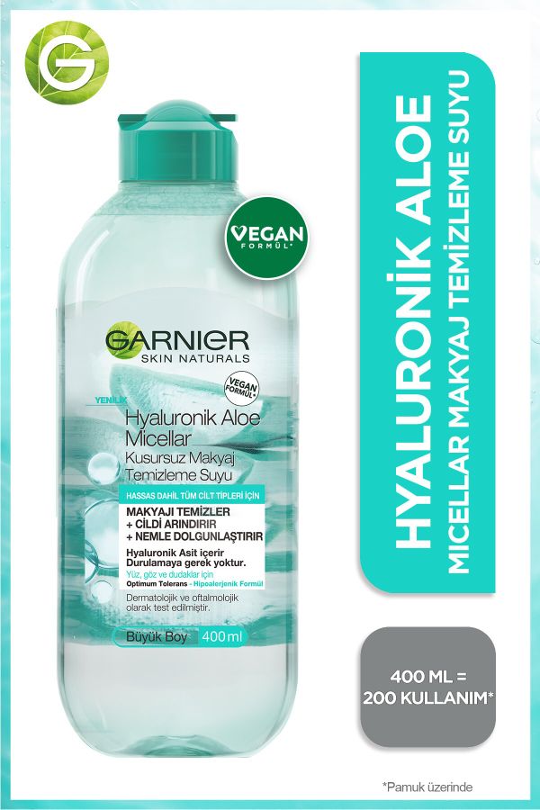 Hyaluronik Aloe Micellar Kusursuz Makyaj Temizleme Suyu 400ml