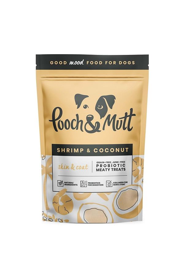 Pooch And Muut Skin Coat Tahılsız Karides Ve Hindistan Cevizli Köpek Ödülü 120 Gr