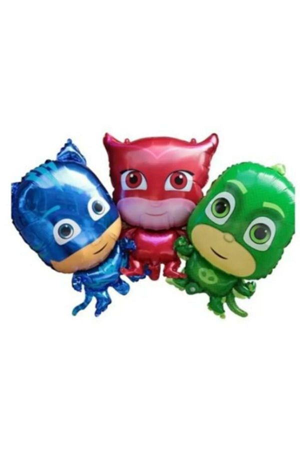 Pija Maskeliler Kedi Çocuk Kertenkele Baykuş Kız Folyo Balonu Seti,pijamaskeliler 3 Lü Set