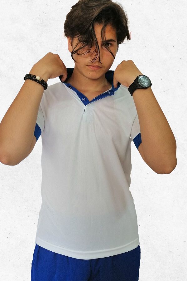 Lacivert Polo Yaka Spor Erkek Tişört