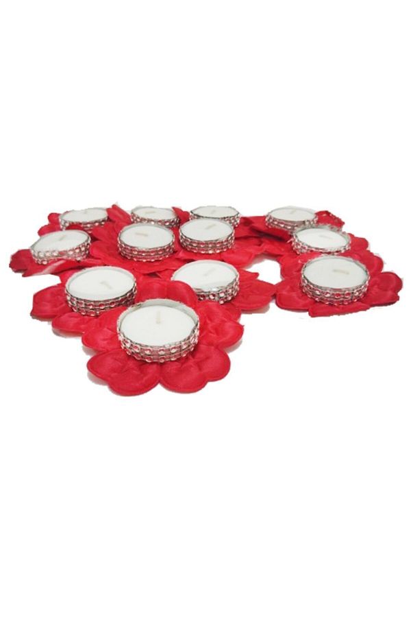 12 Li Paket Kırmızı El Mumu