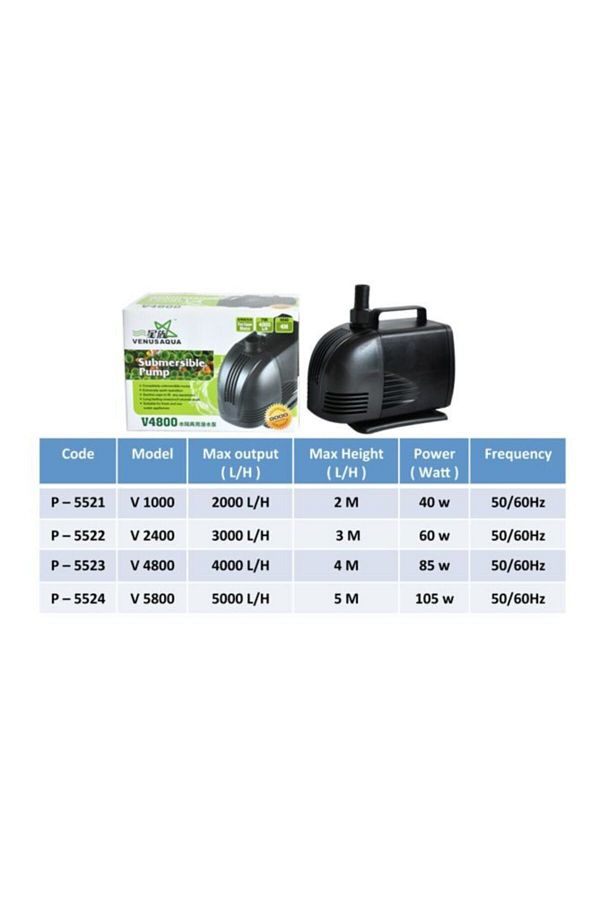 V5800 Akvaryum Sump Kafa Motoru 5000 Lt / H 105w_1