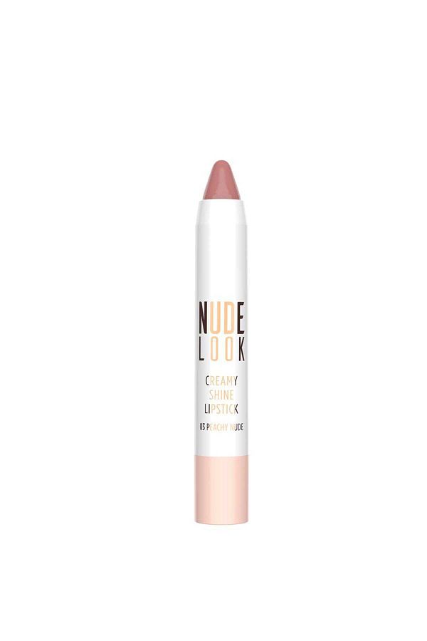 Kremsi Işıltılı Ruj - Nude Look Creamy Shine Lips No:03 Peachy Nude 8691190967345