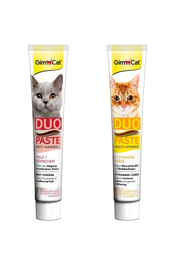 Gimcat Anti Hairball Duo Paste Tavuk Ve Maltlı 50gr Multivitamin Duo Paste Peynir 12 Vitaminli 50gr