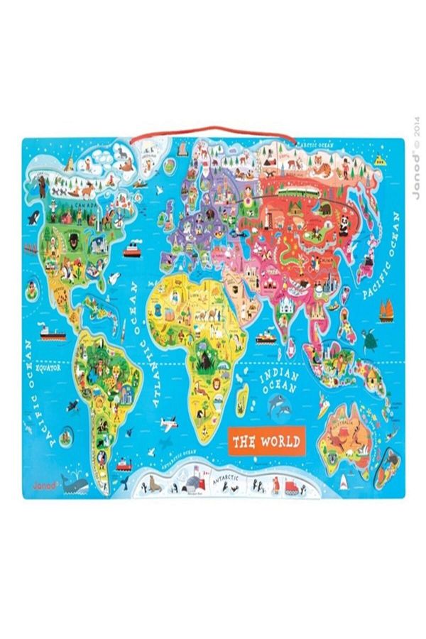 Mıknatıslı Dünya Puzzle 92 Parça