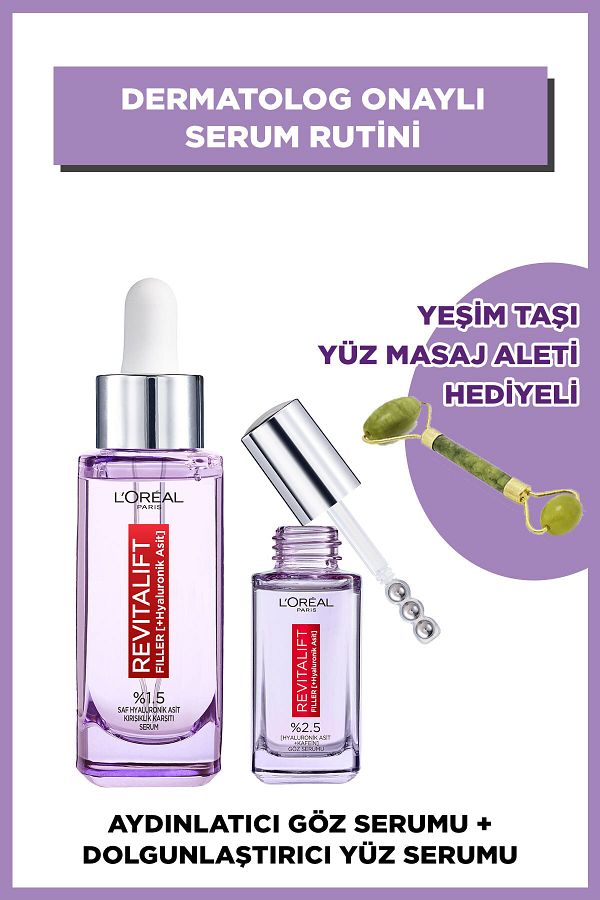 Revitalift Filler %1.5 Saf Hyaluronik Asit Kırışıklık Karşıtı Serum& Aydınlatıcı Göz Serumu & Roller Ali Özkan Tr