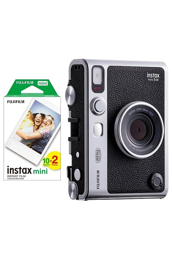 Fujifilm Instax Mini Evo Siyah Fotoğraf Makinesi Ve 20'li Film