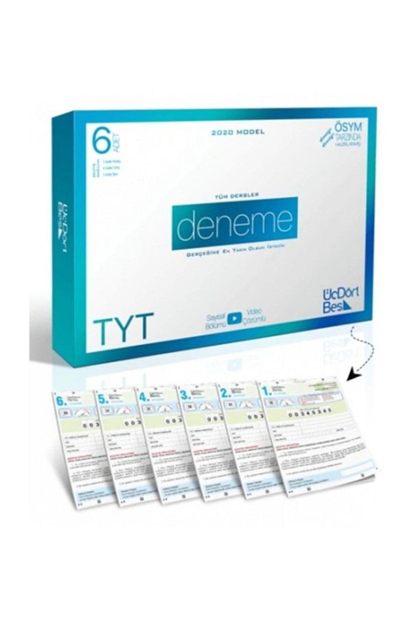 Tyt 2023 Tüm Dersler 6 Lı Paket Deneme+ Ünlüler Karması Tyt Deneme