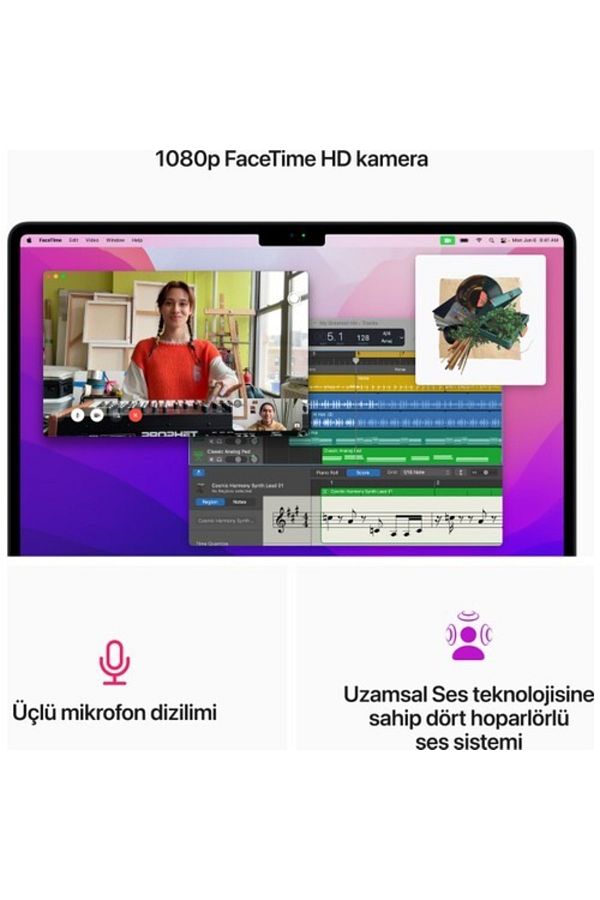 Apple Macbook Air M2 Çip 8gb 256gb Ssd Macos 13"r Gece Yarısı Mly33tu/a - Görsel 6