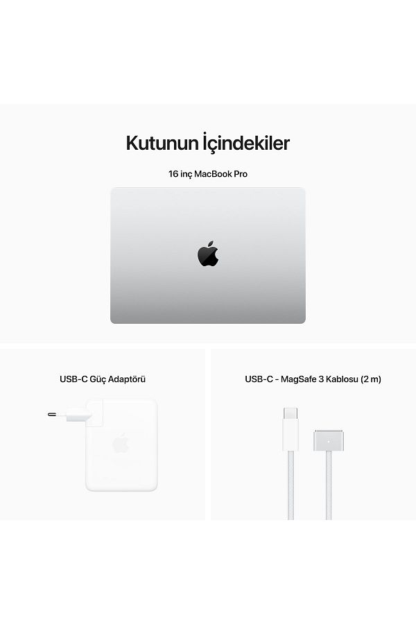 Apple MacBook Pro 16'' M2 Pro 16GB 512GB SSD Silver Laptop (Apple Türkiye Garantili) MNWC3TU/A - Görsel 8