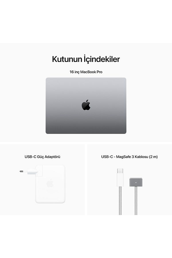 Apple MacBook Pro 16'' M2 Pro 16GB  1TB SSD Space Gray Laptop (Apple Türkiye Garantili) MNW93TU/A - Görsel 8