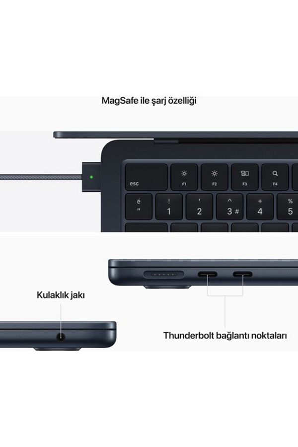 Apple Macbook Air M2 Çip 8gb 256gb Ssd Macos 13"r Gece Yarısı Mly33tu/a - Görsel 7