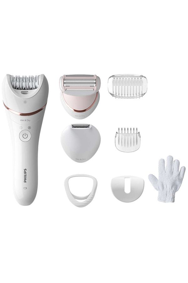 Philips Essential Compact Series 8'li Islak Kuru, Led Aydınlatmalı Epilasyon Aleti, Beyaz