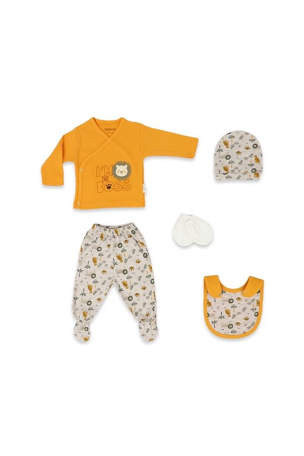 Bebitof Safari Aslan 5'li Bebek Zıbın Seti 20057