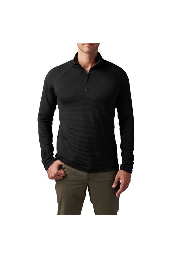 5.11 Stratos 1/4 Kısa Fermuar Sweat Sıyah