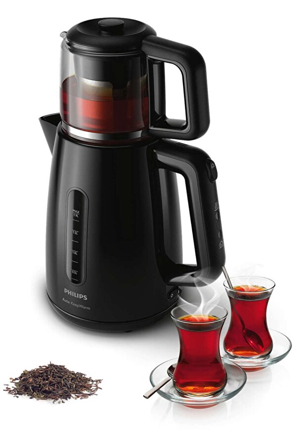 Philips Essential Series Collection 1700 W Cam Demlikli Çay Makinesi, Siyah - Görsel 7