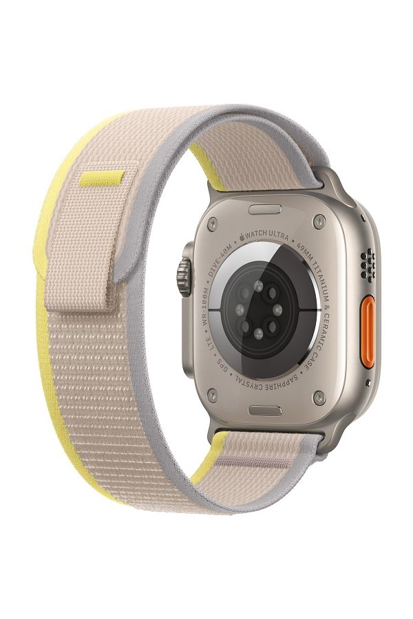 Apple Watch Ultra GPS + Cellular, 49mm Titanyum Kasa ve Sarı/Bej Trail Loop - S/M - Görsel 4