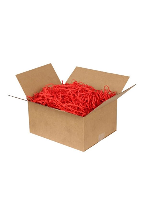 50 Gr Kırmızı Kırpık Kağıt Hediye Kutusu Süsleme Kağıdı Kutu Içi Süsleme Dolgu_1