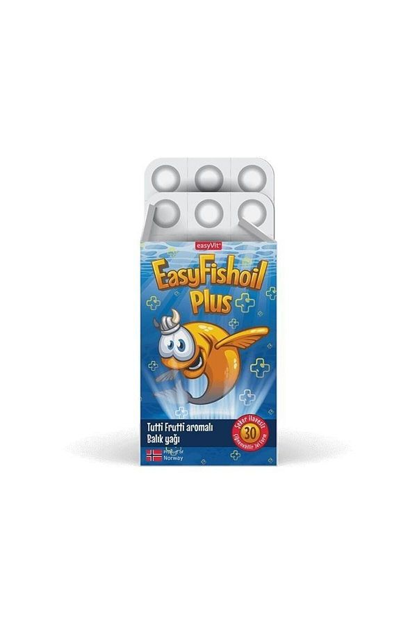 Easyfishoil Plus Tutti Frutti Aromalı 30 Çiğnenebilir Jel Form
