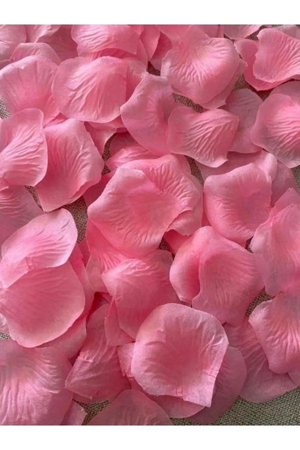 Pembe Kumaş Gül Yaprağı 144 Adet Pembe Gül Yaprağı Pembe Yapay Gül Yaprağı
