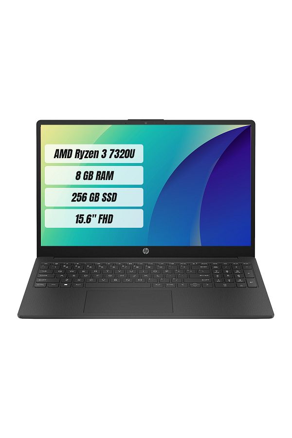 HP 15-fc0003nt Amd Ryzen 3 7320u 8 Gb 256 Gb Ssd Freedos 15.6" Fhd Taşınabilir Bilgisayar 7p6e7ea