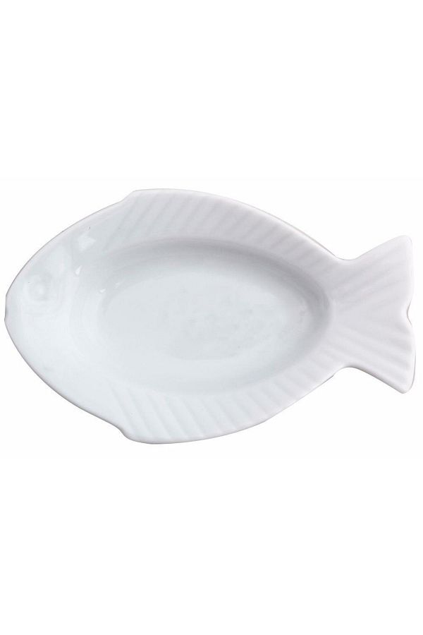Beyaz Mini Balık Tabak 10 Cm 6'lı