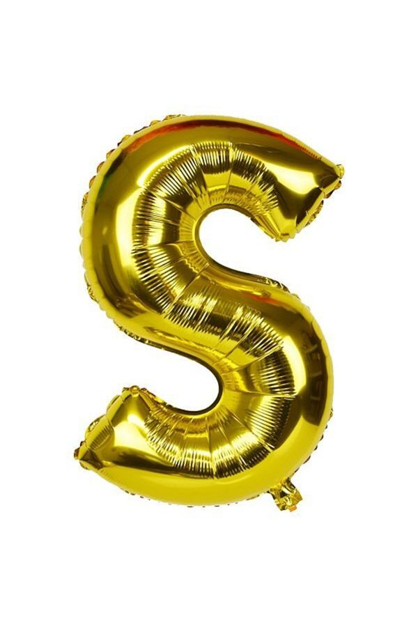 40"inç (1 Metre) 100 Cm Gold Folyo S Harfi Balon