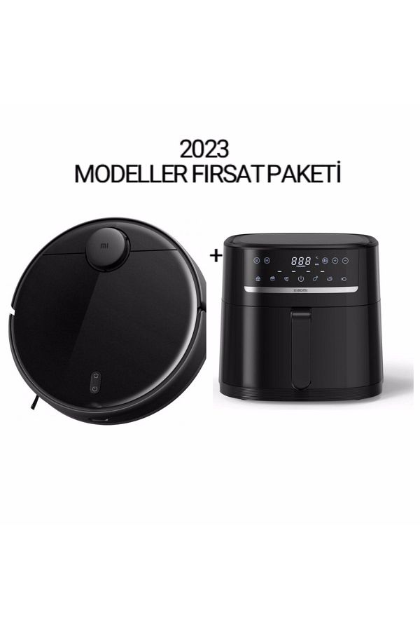 Xiaomi Mi Robot Mop 2 Pro Akıllı Robot Süpürge - Siyah+ Mi Smart Air Fryer Aile Boyu 6 Lt