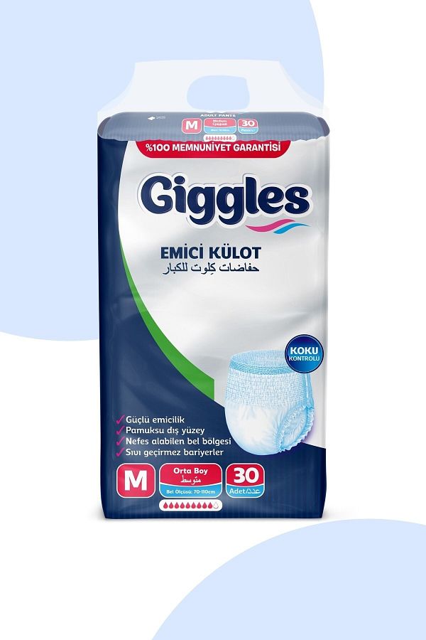 Yetişkin Emici Külot Medium 30'lu 1 Paket (30 ADET)