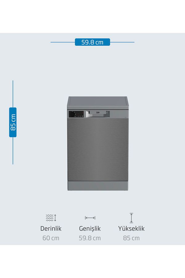 Beko Bm 3043 I 3 Programlı Leke Tutmayan Inoks Bulaşık Makinesi - Görsel 8