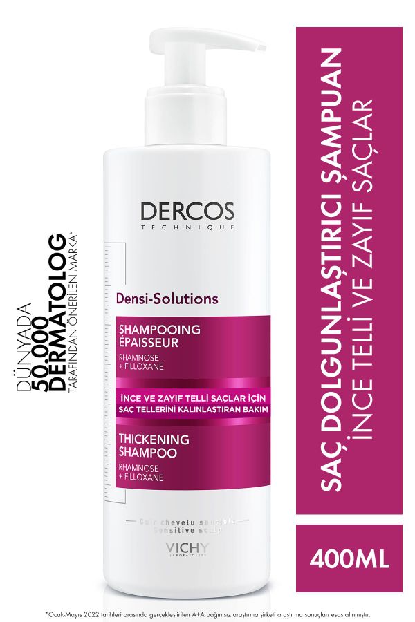 Dercos Densi-Solutions Saç Dolgunlaştırıcı ve Yoğunlaştırıcı Şampuan 400 ml 3337875700528