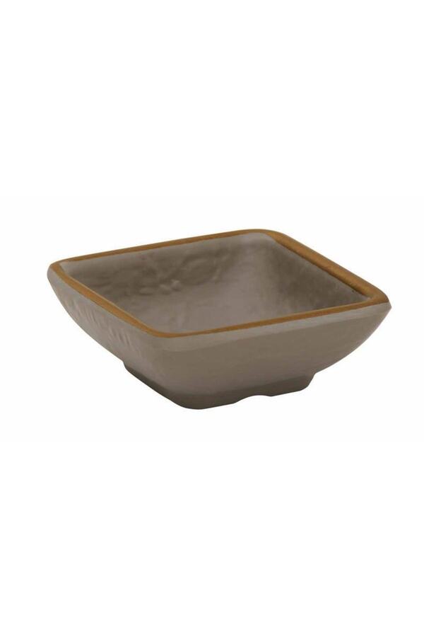 Melamin Kare Sos Tabak Gold 8x8x3 Cm 6'lı
