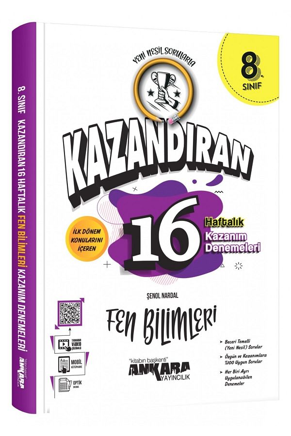 Ankara Yayıncılık Lgs Kazandıran 16 Haftalık Fen Bilimleri Kazanım Denemeleri