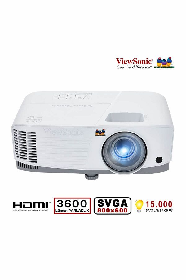 ViewSonic Pa503s 3800 Ansilümen 800x600 Svga 3d Dlp Projeksiyon Cihazı